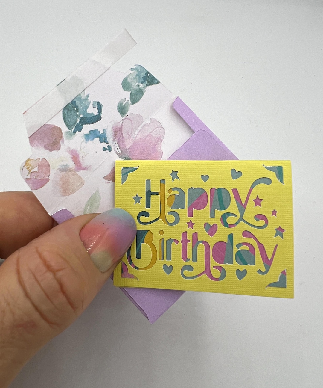 Handmade Miniature Birthday Card With Mini Envelope (2x1.5 Inch) - Etsy