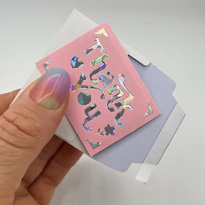 Mini thank you card and envelope 5cm (2inch) x 3.7cm(1.5inch). Miniature / tiny thanks card