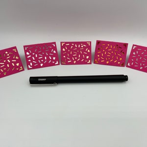 Mini / tiny card and envelope, confetti heart design gift card. Birthday Card, congratulations card, valentines card.5cm(2in) x 3.7cm(1.5in)