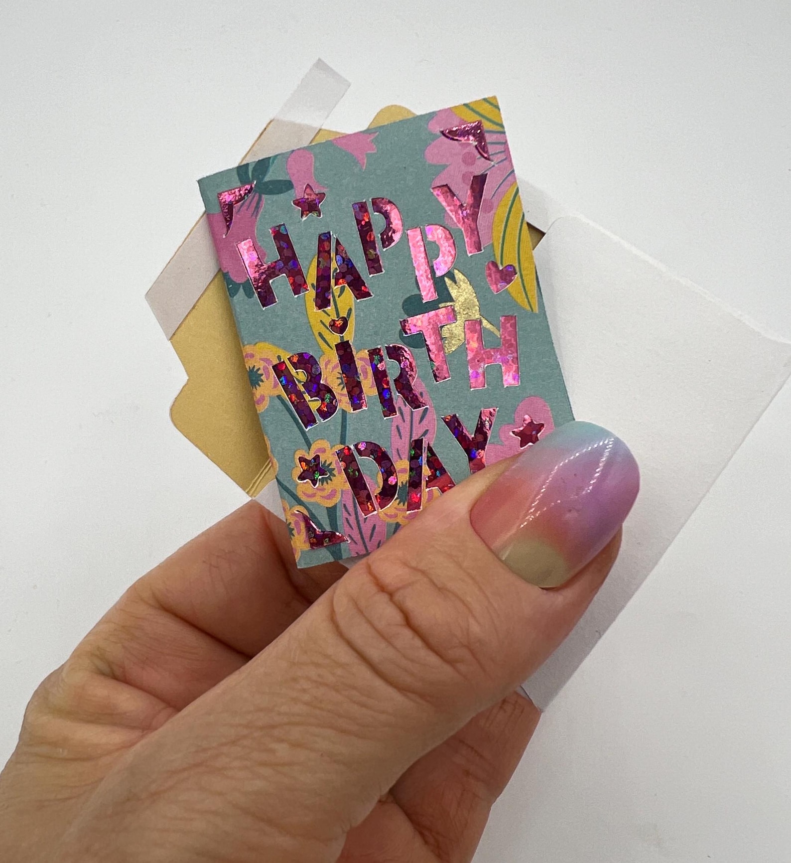 Handmade Miniature Birthday Card With Mini Envelope (2x1.5 Inch) - Etsy