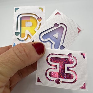 Miniature card and envelope, customisable letter. Birthday Card, Gift card, valentines tiny card. 5cm (2inch) x 3.7cm(1.5inch