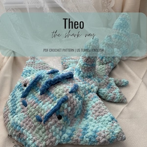 Theo the Shark Ray - Digital PDF Crochet Pattern