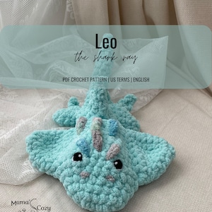 Leo the baby Shark Ray - Digital PDF Crochet Pattern