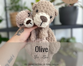 Olive the Mini Otter - PDF Crochet Pattern