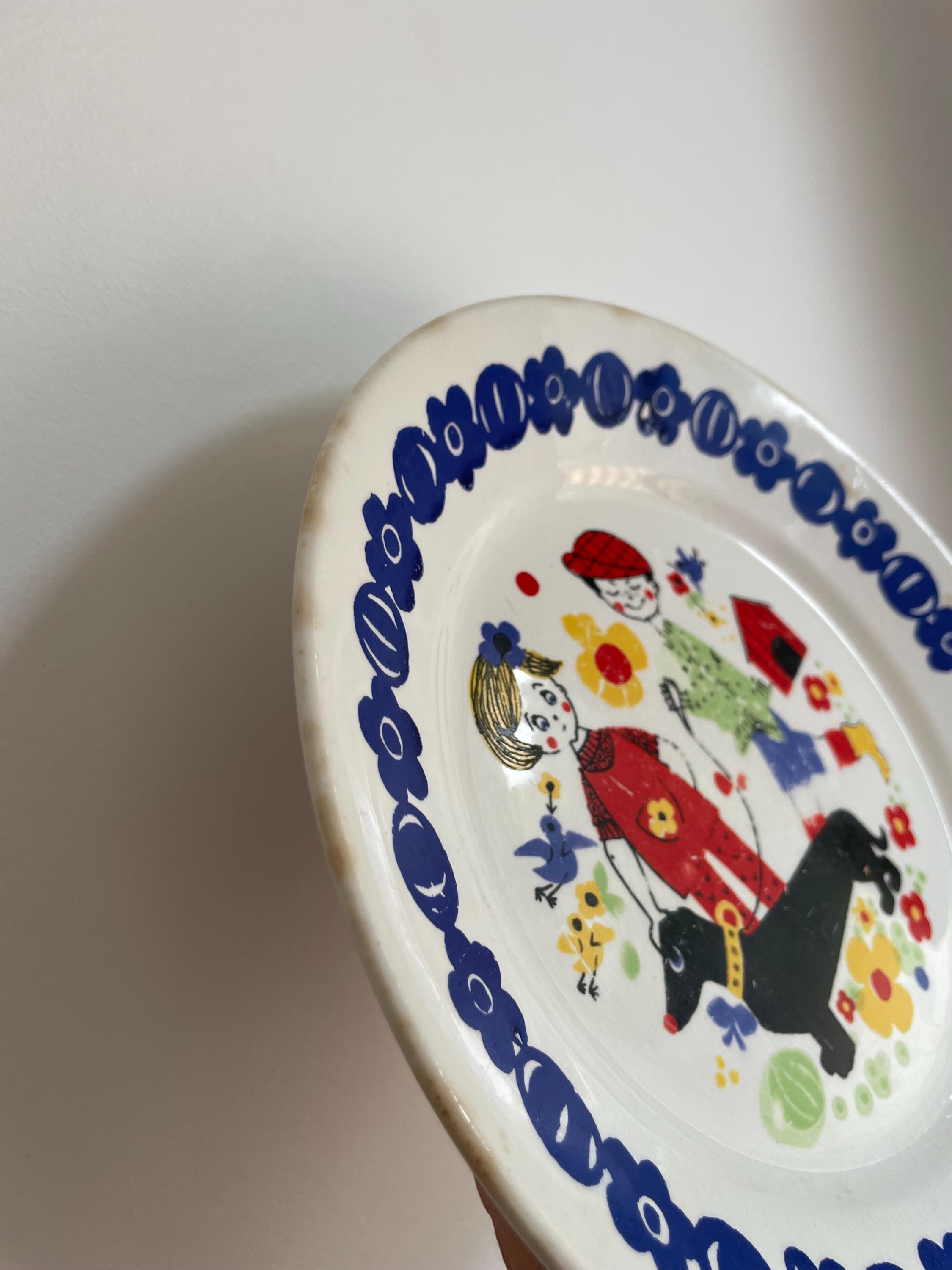 Stavangerflint Norway Inger Waage 'kennel' Design Kids Plate - Etsy