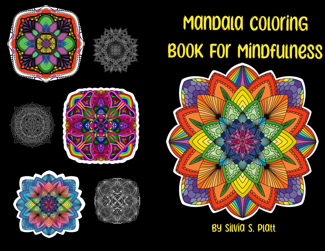 Mandala Coloring Book for Mindfulness- Coloring Pages for Adults and ...