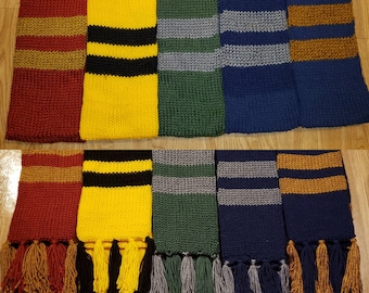 Ravenclaw Scarf Knitting Pattern Gryffindor Colours Scarf Harry