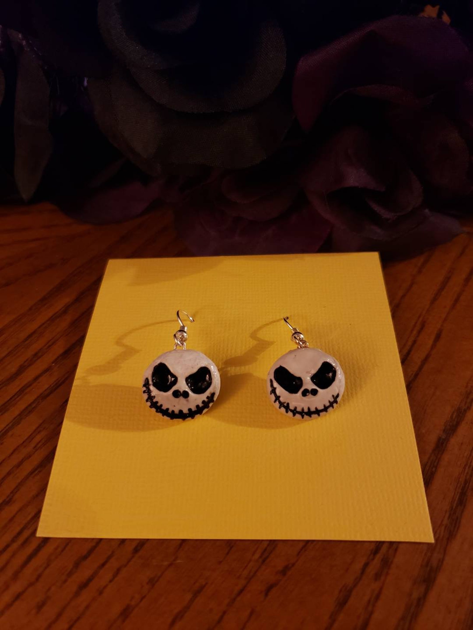 Polymer Clay Earrings Jack Skellington Earrings Nightmare | Etsy