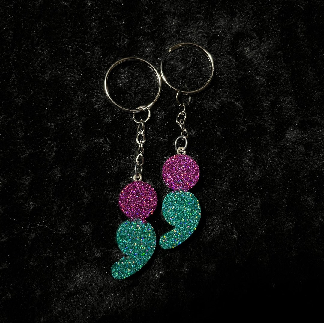 Suicide Awareness Semicolon Keychain - Etsy