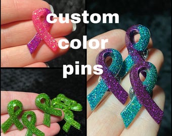 custom color ribbon pins