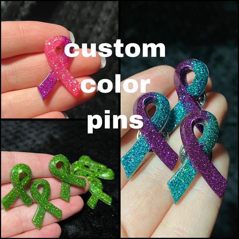 Custom Color Ribbon Pins - Etsy
