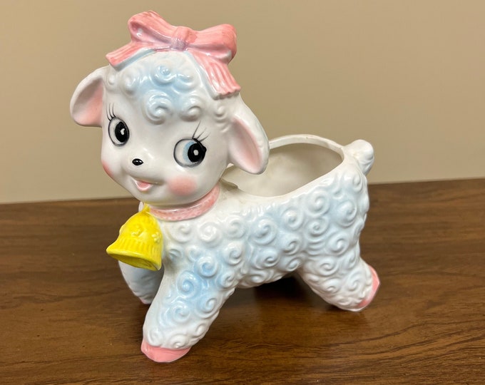 Vintage Lamb Planter Vase Japan Baby Gift Easter Justwhatyourelookin4