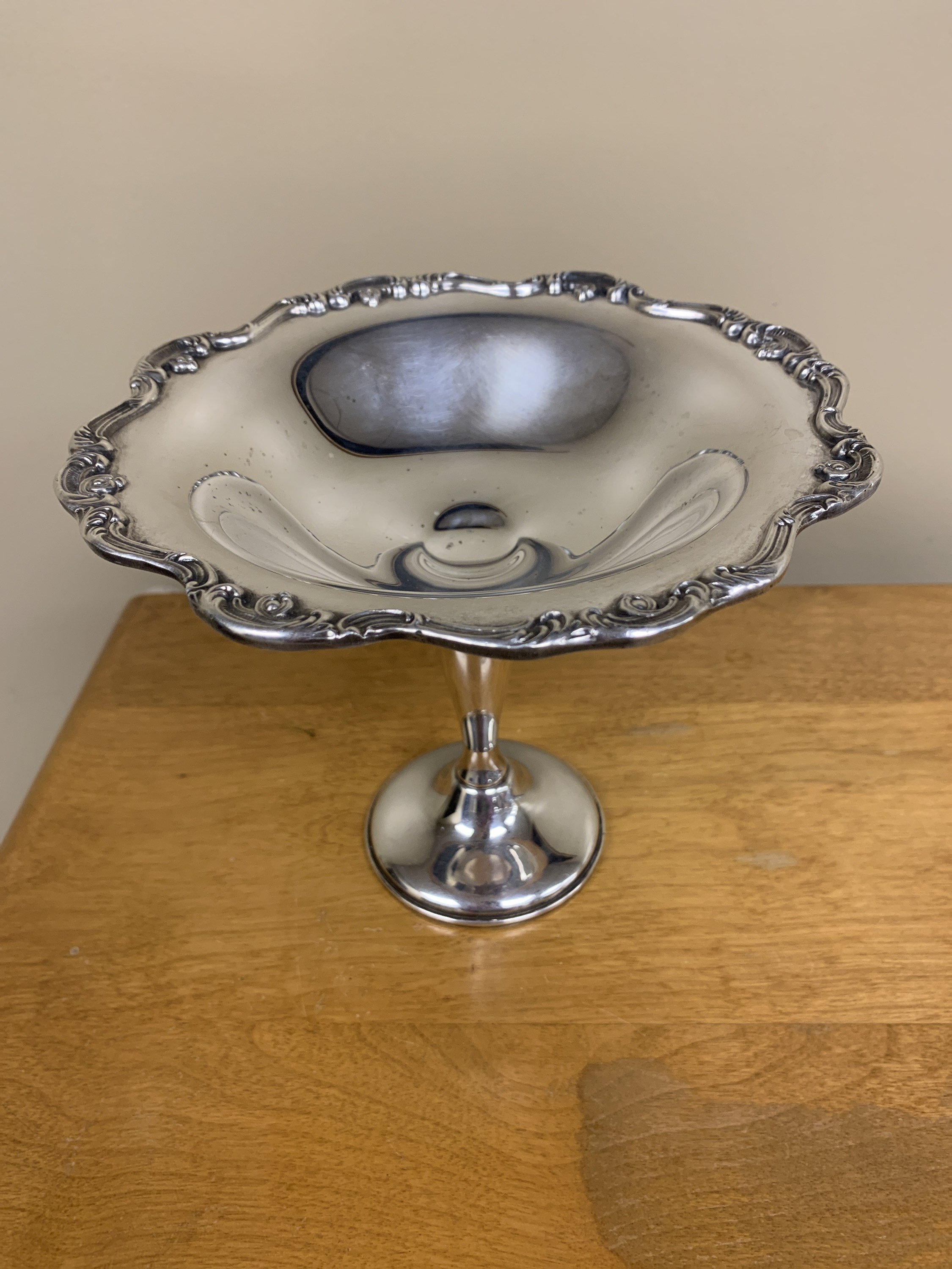 Vintage Newport by Gorham silverplate footed pedestal candy Etsy