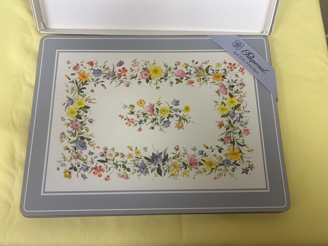 Pimpernel Set of 4 Placemats Corkboard NOS NIB England Satin Finish