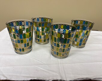 Vintage Cathedral pattern glasses juice glasses tumblers Culver Glass Company TWO SETS of 4 FOUR justwhatyourelookin4