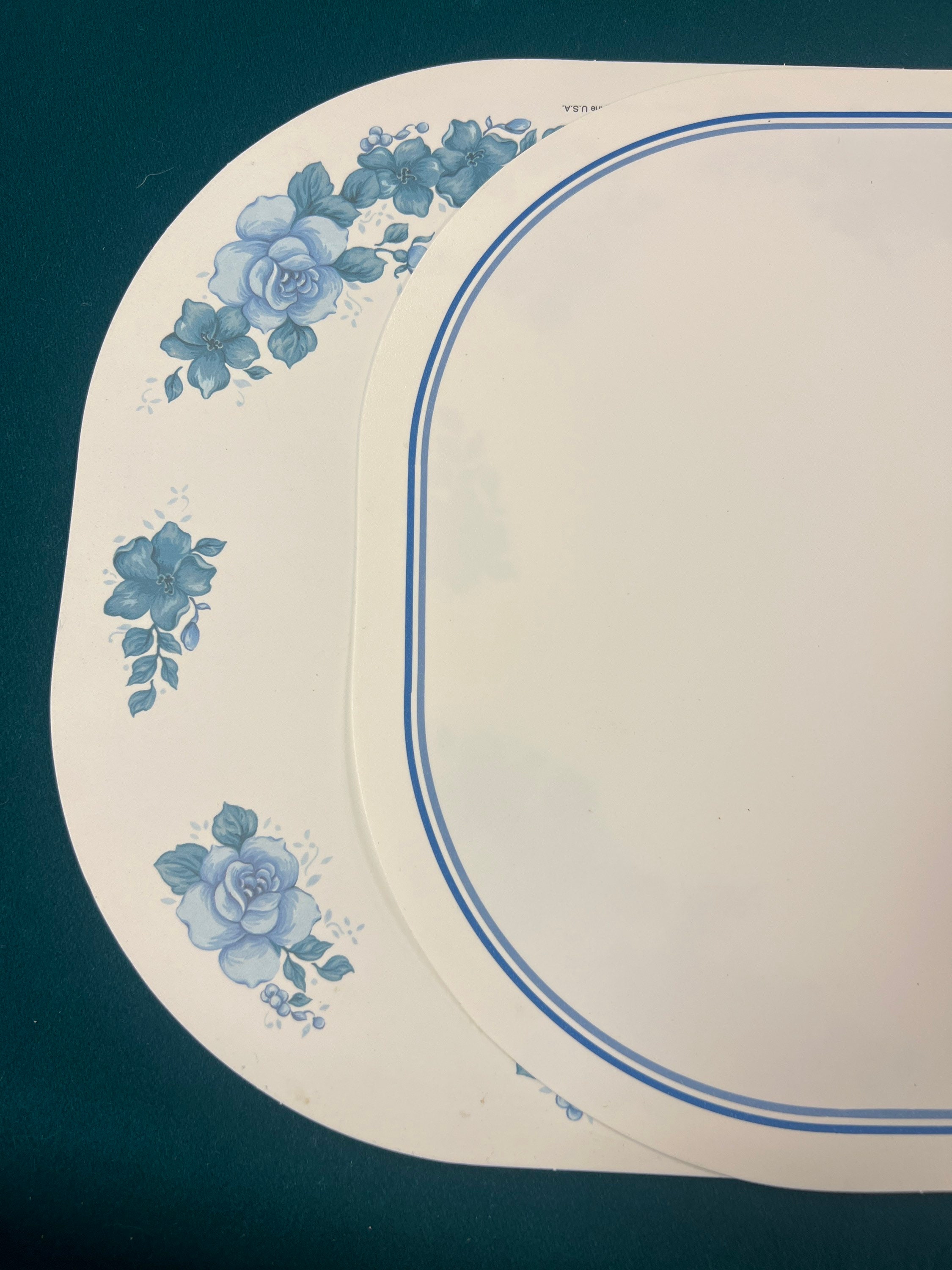 Corelle Coordinates Vinyl Placemats Reversible Set of Four 4 Etsy