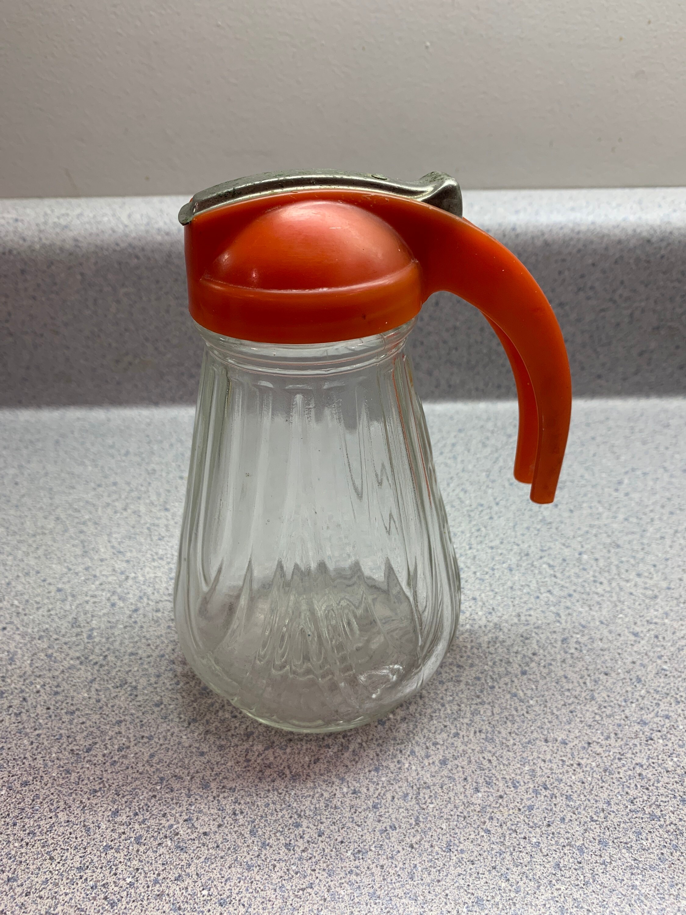 Rojo claro ribbed dispensador de jarabe jarra rojo pico retro | Etsy