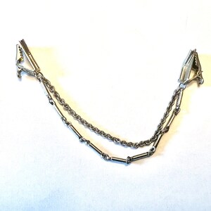 Sweater clip guard vintage silvertone chain justwhatyourelookin4