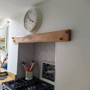Facia, lintel beam, handmade from air dried French oak. With or without pegs