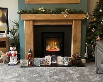 Standard size solid oak/ beam fire surround, for gas, electric, coal fires