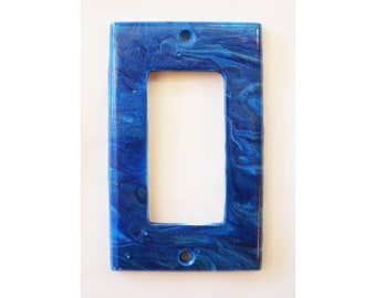 Light Switch Cover.  Lightswitch Plate.  Lightswitch Covers.  Paint pouring, flow painting, marble artwork.