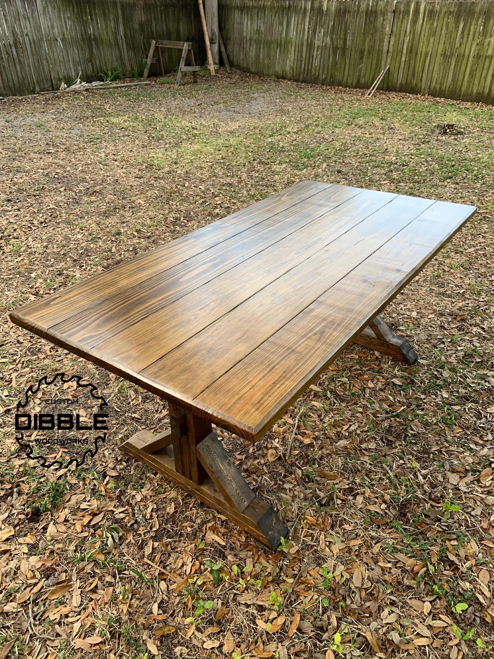 Rustic Farmhouse Dining Trestle Table Etsy