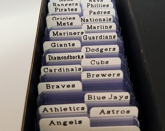 Set of Team Dividers for sports cards