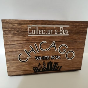Scatola da collezione per carte da baseball dei Chicago White Sox con divisori opzionali e carte della squadra