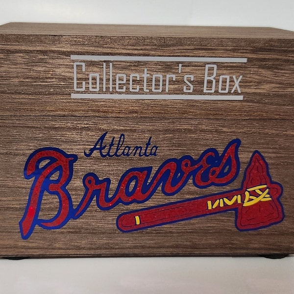 Atlanta Braves Baseball Card Collector's Box with optional dividers and Team Cards