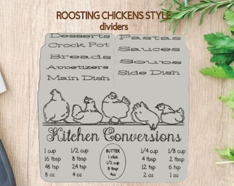 Dividers for 4x6 or 3x5 recipe boxes.