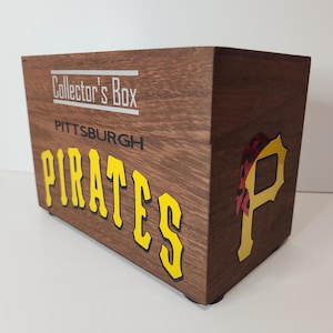 Scatola da collezione per carte da baseball dei Pittsburgh Pirates con divisori opzionali e carte della squadra