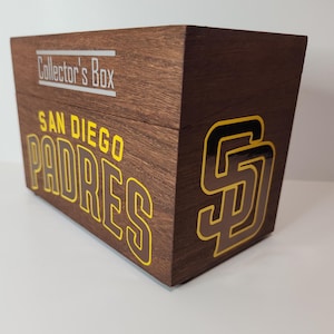 Scatola da collezione per carte da baseball dei San Diego Padres con divisori opzionali e carte della squadra