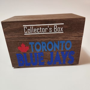 Scatola da collezione per carte da baseball dei Toronto Blue Jays con divisori opzionali e carte della squadra