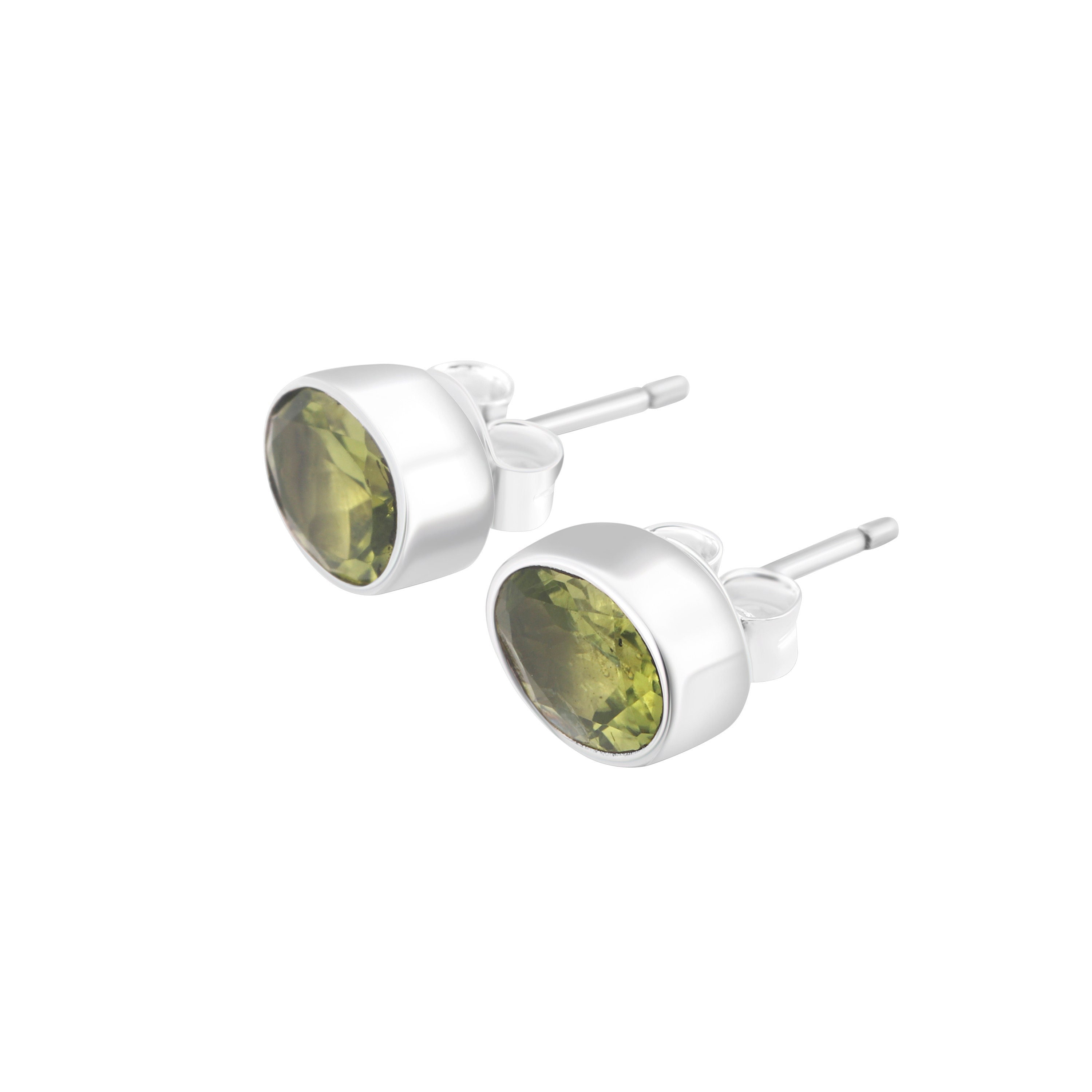 Orecchini A Goccia In Argento 925 Con Peridoto Verde Qualità AA E Taglio Occhio Di Gatto – Lunghi 3 Cm, Eleganti E Anallergici - 2