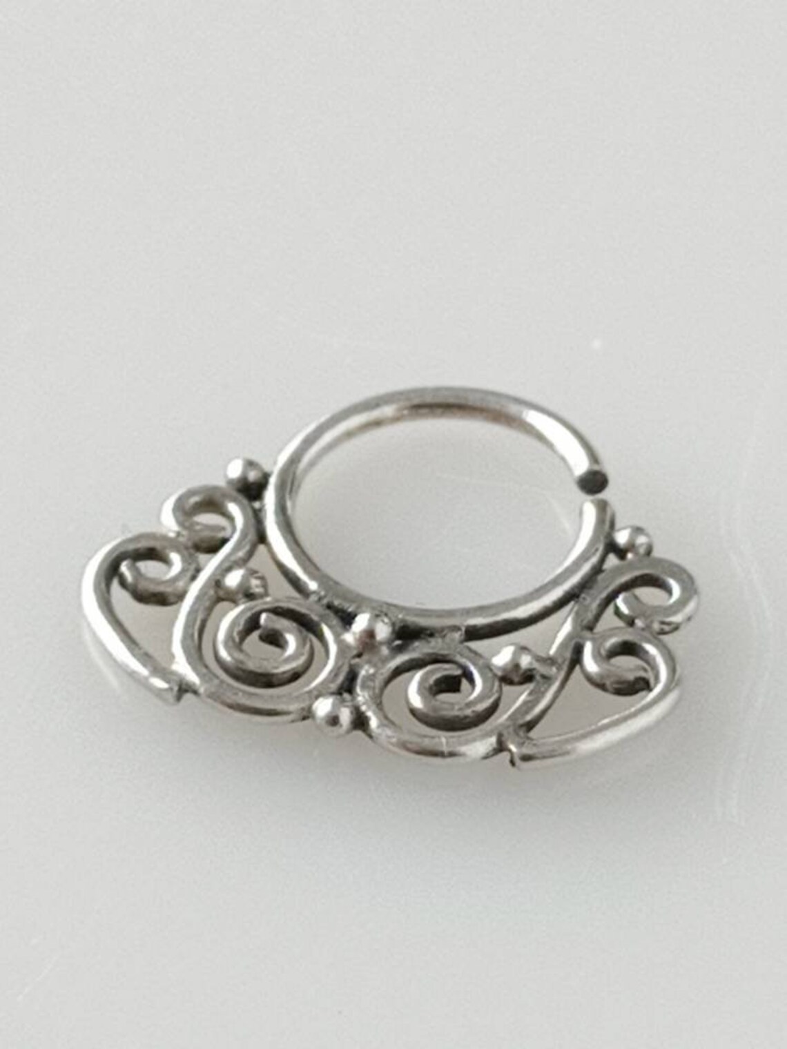 Silver Septum Ring Septum Ring Silver Nose Ring Silver Etsy UK