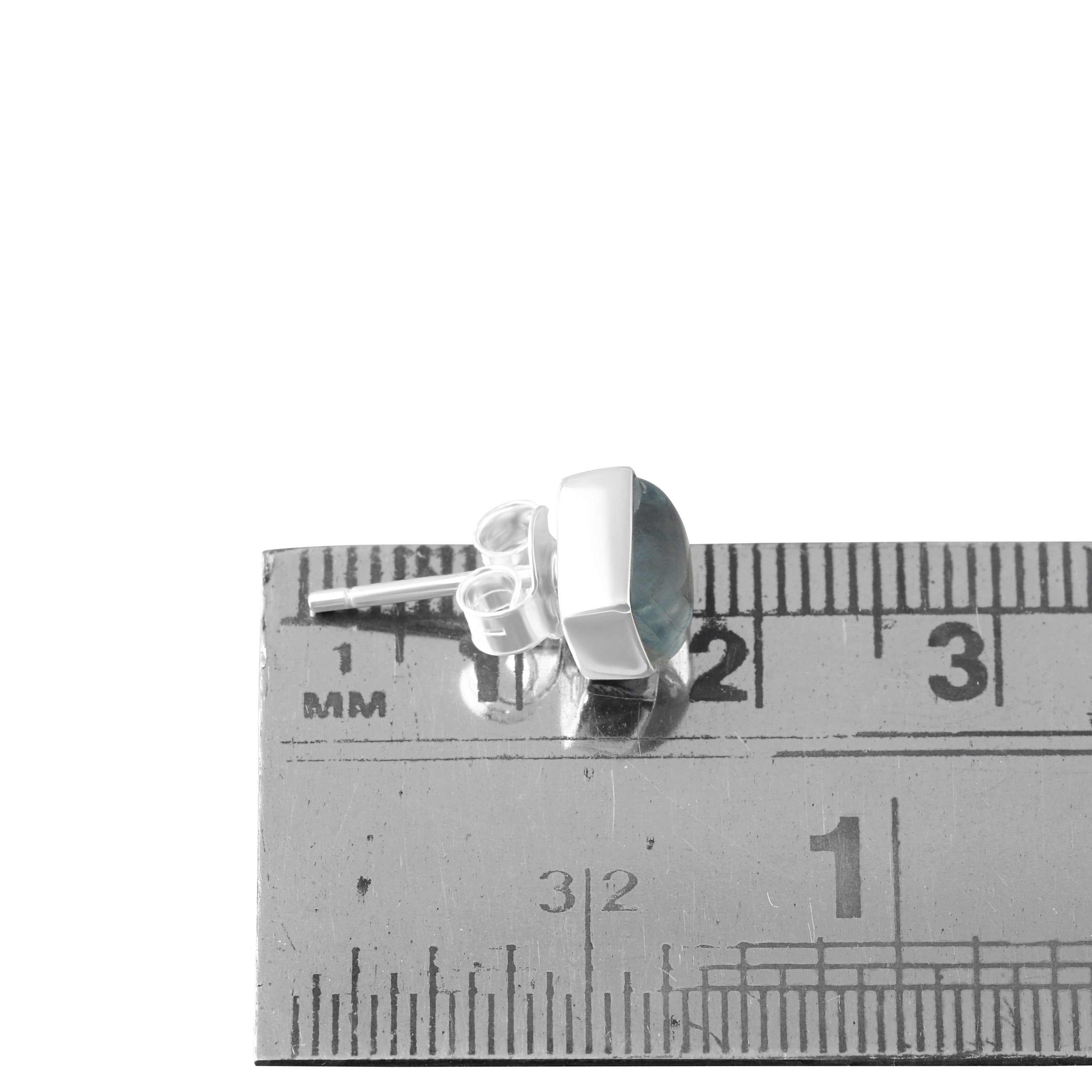925 Sterlingsilber Ohrringe Mit Grünem Apatit - 3,8 Cm, Handgefertigt (Nickelfrei)