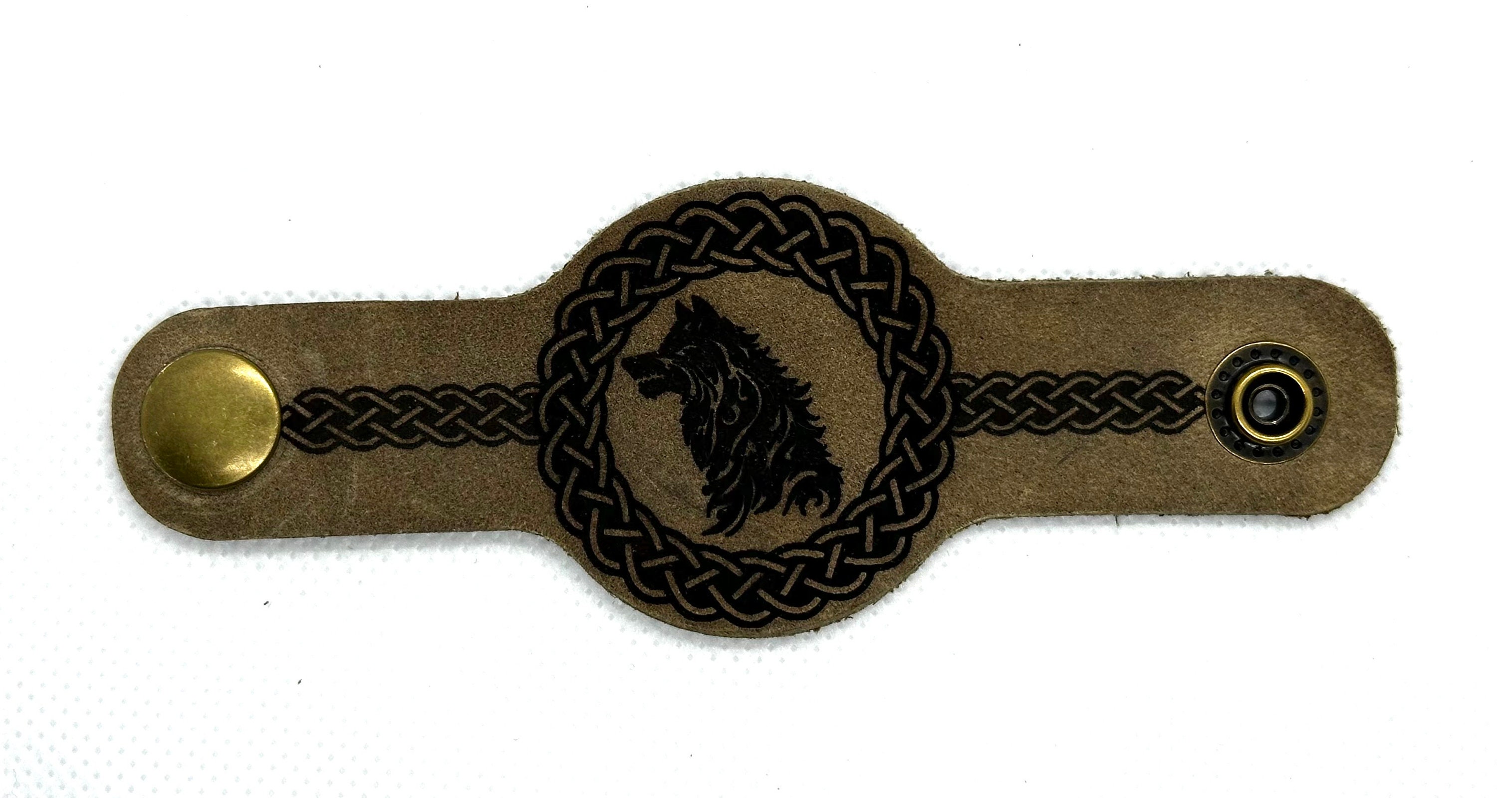 Celtic Inspired Leather Neckerchief Slide Etsy