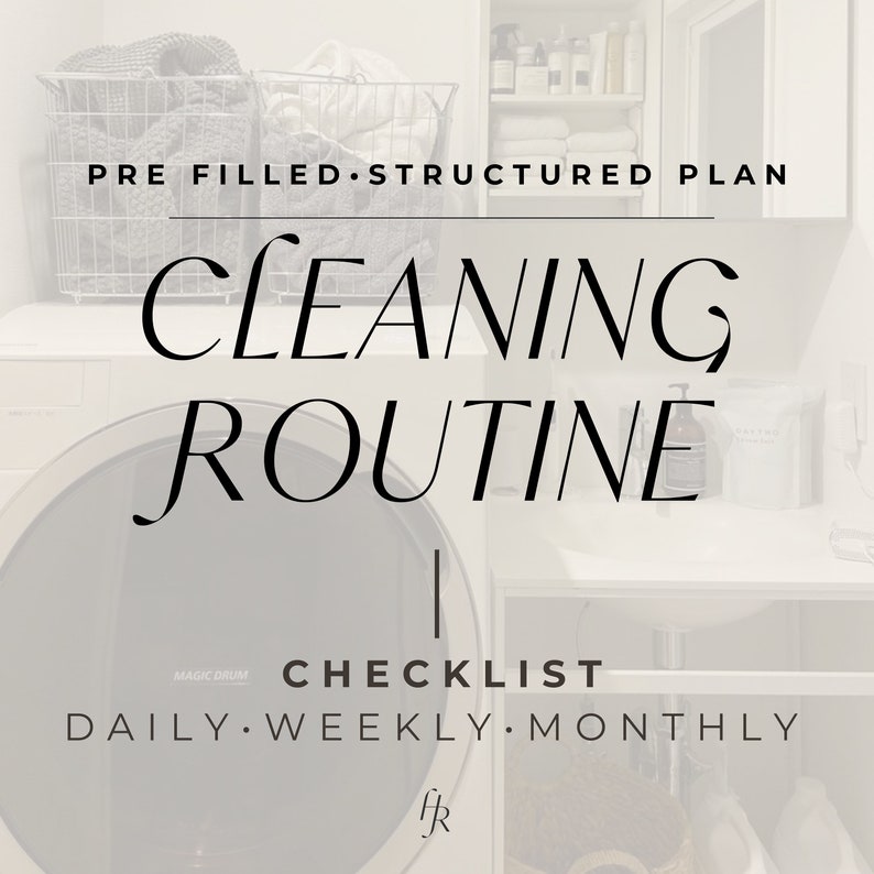 Shelfcleaning Routine PREFILLED CLEANING ROUTINE Ultimate Guide Daily and Weekly Home ...