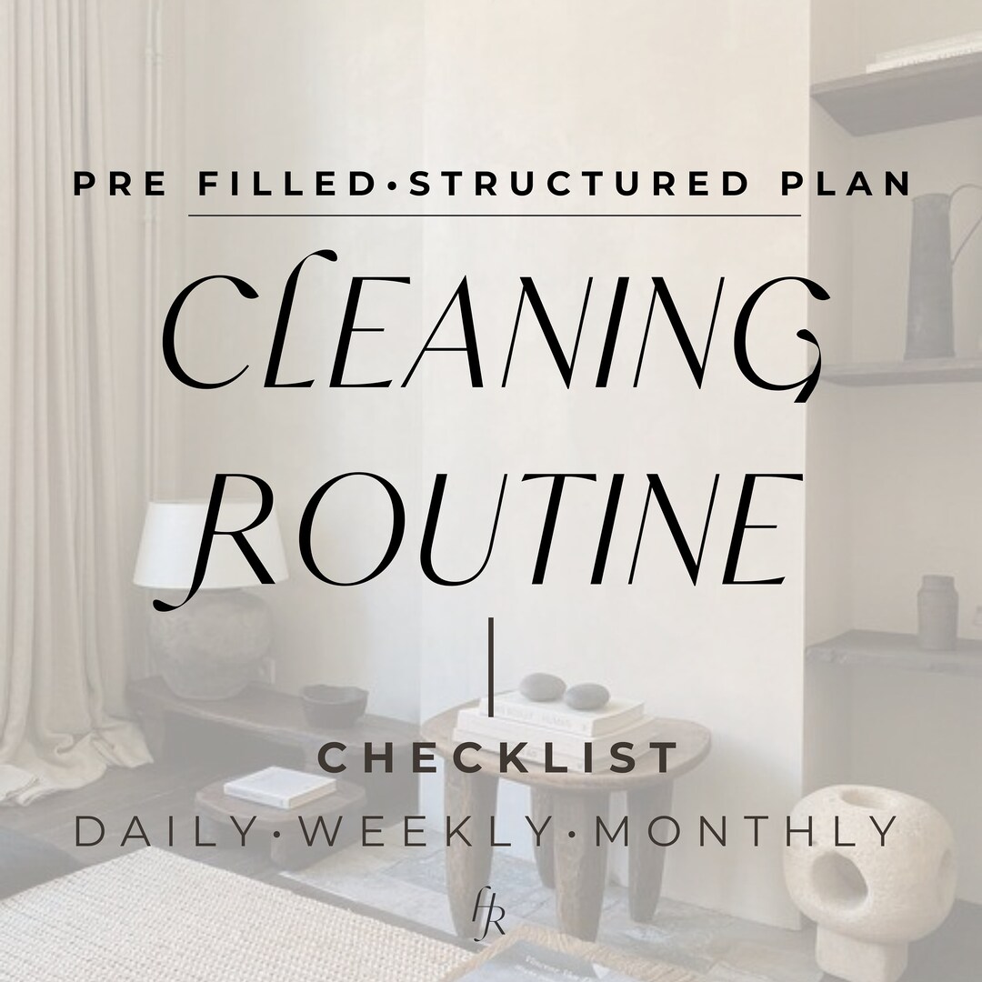 PREFILLED CLEANING ROUTINE Ultimate Guide Daily and Weekly Home ...