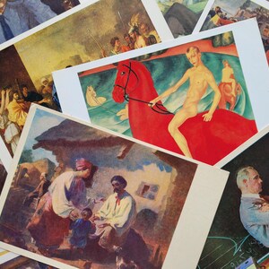 VENTE, 16 cartes postales anciennes, personnages, portraits, cartes postales de l'Union soviétique, URSS, inutilisé, art, techniques mixtes, papier éphémère, années 1960, années 1970, années 1980