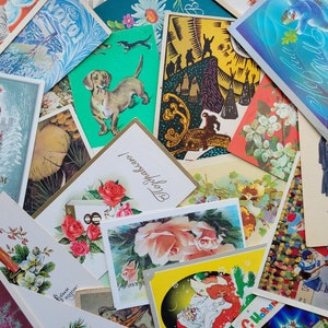 100 cartões postais vintage, conjunto, venda, cartões postais da União Soviética, URSS, não usados, usados, arte, mídia mista, efêmeras de papel, anos 1960, 1970, 1980, 1990