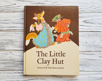 Vintage geïllustreerd kinderboek, Russische volksverhalen, 1975