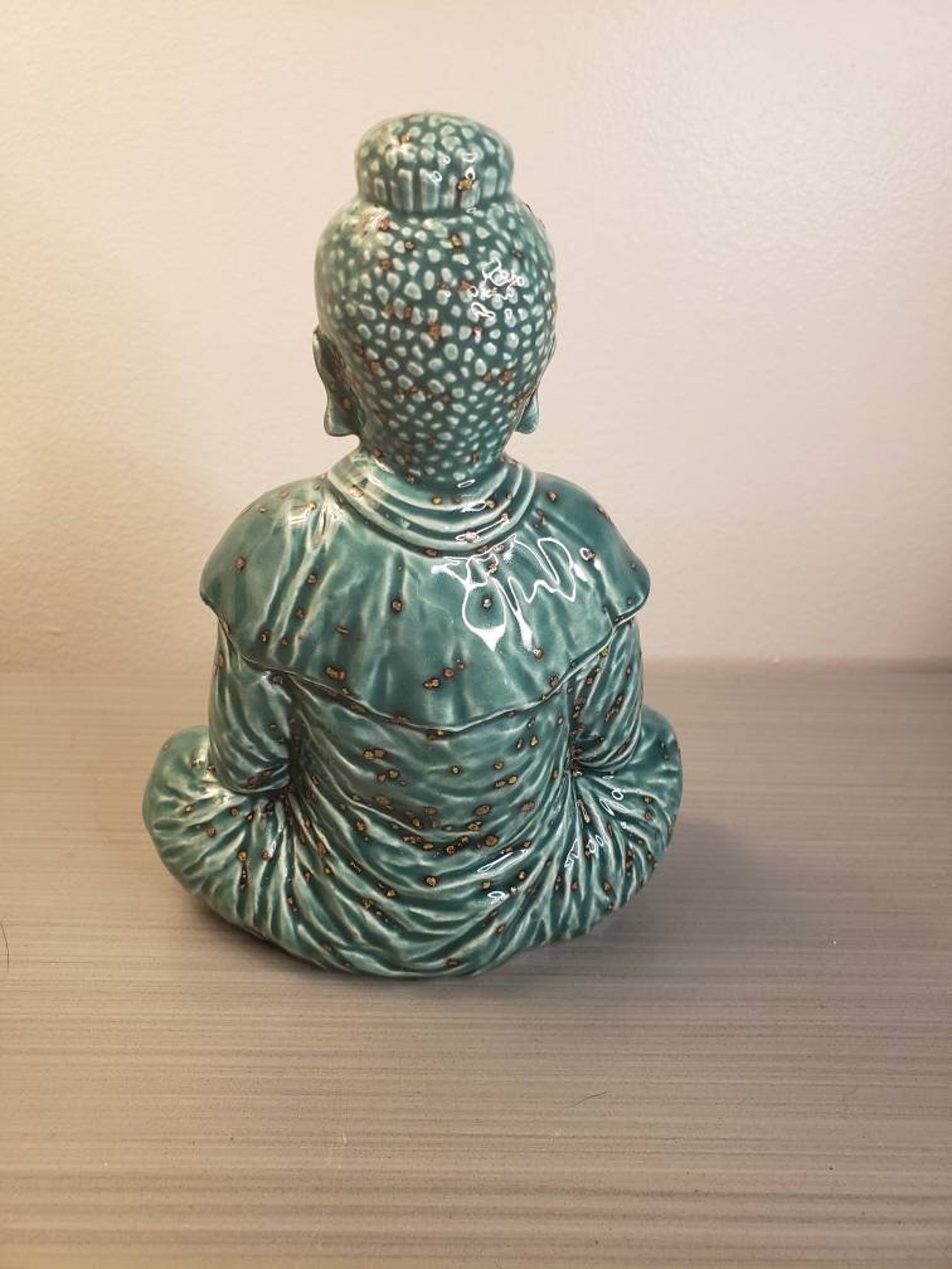 6 in Tall Glazed Ceramic Traditional Buddha Etsy