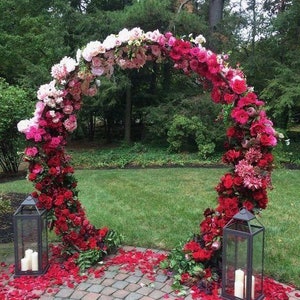 2 in 1 Passable and Сircle Wedding arch/ Wedding double Round arch/ Ceremony Wedding/ Wedding decor/ Metal arch/ Outdoor Wedding Arch