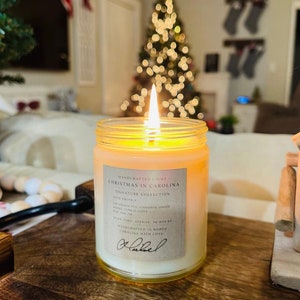 CHRISTMAS IN CAROLINA | Handmade Artisan Candle | Handcrafted Scented Candles with Essential Oils | Home Décor & Gifts