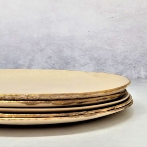 Handmade Pottery Dinner Plate, Lightweight Glazed Ceramic Dinner Plate, Rustic Earthenware Dinner Plates, Farmhouse Plates