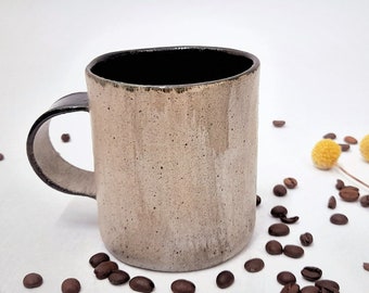 Unique White Handmade Ceramic Coffee Mug