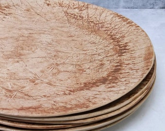 Pottery Plates Set, Handmade Dinner Plates Set, Ceramic Dinnerware Set, Clay Plate Set, Rustic Dinner Plates, Unique Plates