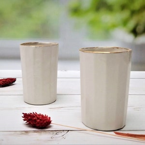 Faceted Ceramic Cup, Ceramic Tumbler, Pottery Tea Tumbler, Pottery Wine Glass, Small Ceramic Cup, Handmade Pottery Tumbler, Hostess Gifts