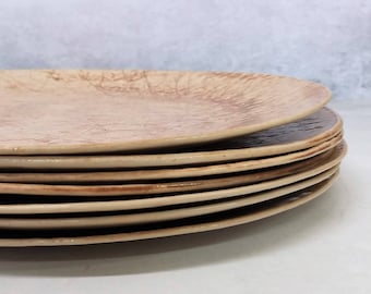 Clay Dinner Plates Set, Pottery Dinner Plate, Handmade Plates, Terracotta Plates, Lead Free Ceramic Dinner Plate Set, Rustic Dinner Plates